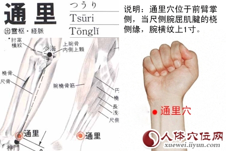 通里穴的准确位置图
