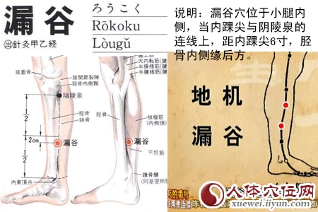 漏谷穴的准确位置图