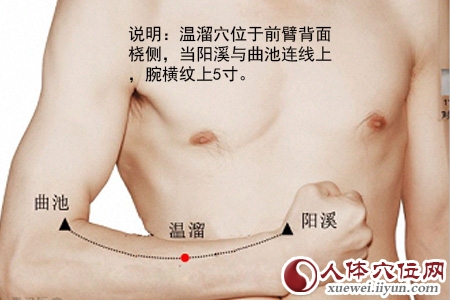 温溜穴的准确位置图