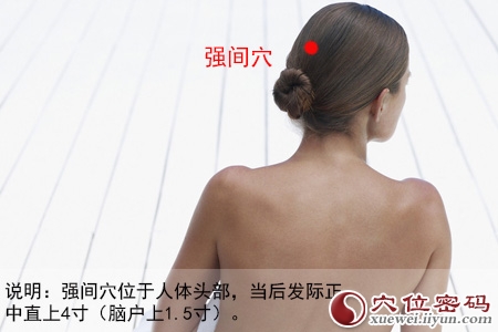 强间穴位位置图 强间穴位位置图