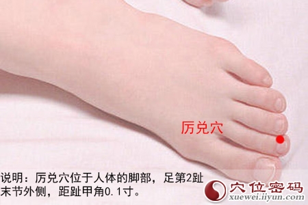 厉兑穴位位置图