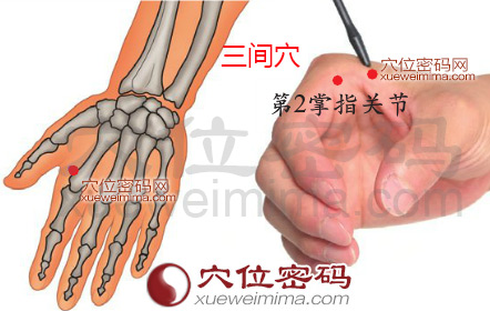 三间穴的准确位置图