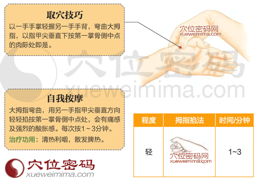 鱼际穴的准确位置