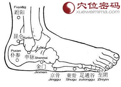申脉穴的准确位置图