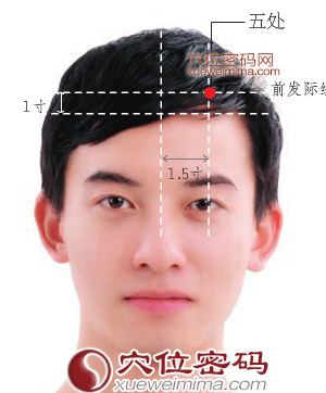 五处穴的准确位置图及取穴方法