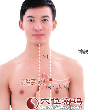 神藏穴的准确位置图