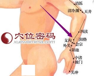 三阳络穴位位置图