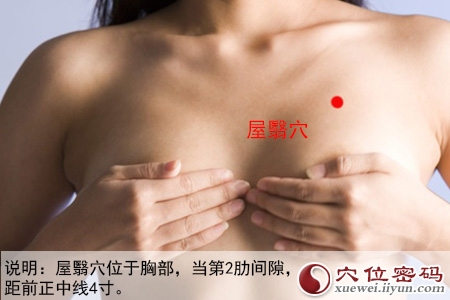 屋翳穴的准确位置图