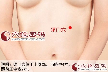 梁门穴位位置图