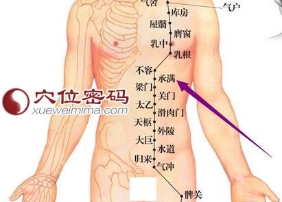 足阳明胃经承满穴